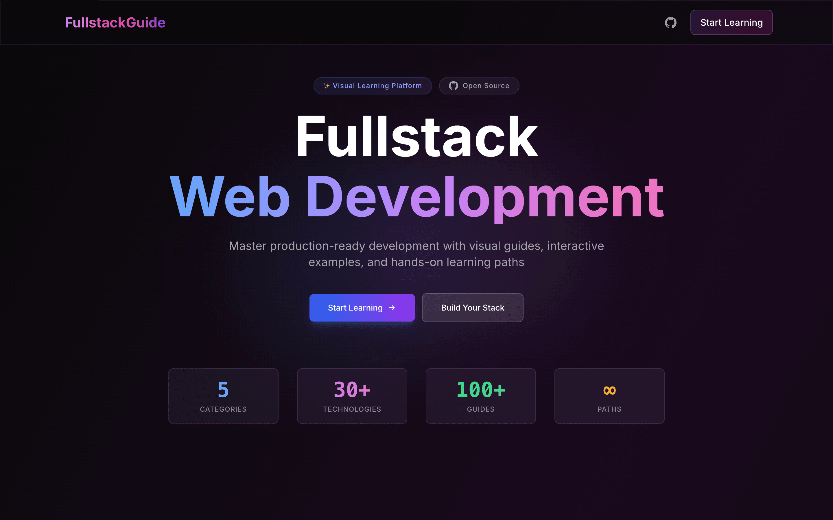 Open Stack JS - Visual Learning Platform